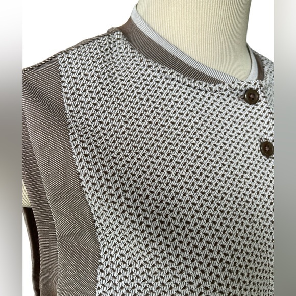 ADIDAS Ultimate 365 Tour Prime Knit Polo Sleeveless Shirt Earth‎ Strata Taupe XL - Picture 6 of 13